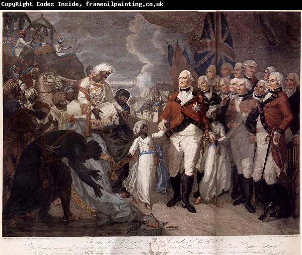 Daniel Orme Lord Cornwallis Receiving the Sons of Tipu Sultan as Hostages
